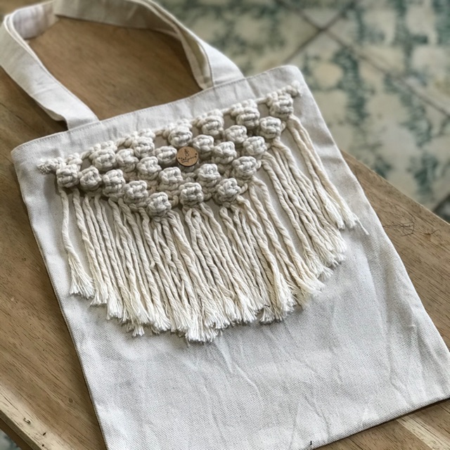 Tote bag macrame / tas macrame