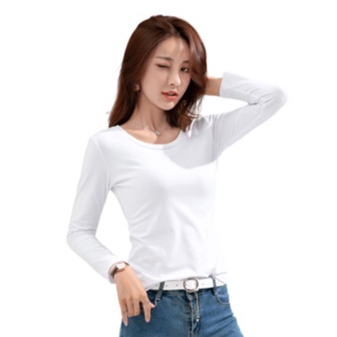 Bess - Kaos O-Neck Lengan Panjang Wanita Murah / Kaos Basic O-Neck Lengan Panjang