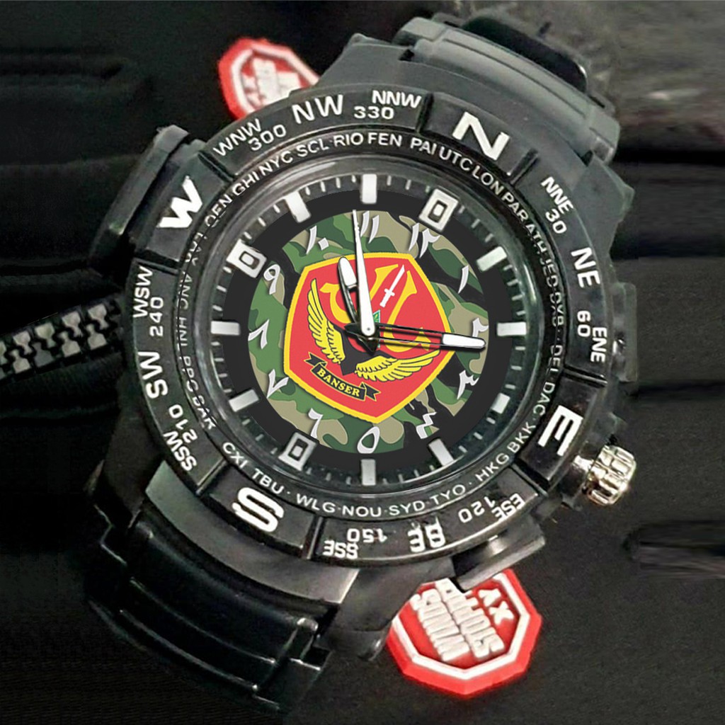 (EXCLUSIVE) Jam Tangan BANSER LORENG HIJAU  Sport Bagus