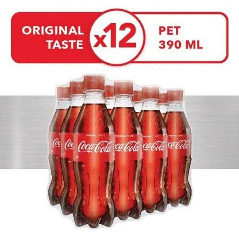 Coca-cola Botol 390 ml (isi 12 botol/krat)