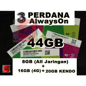 dijual Perdana Internet Three 8GB Kuota Data Tri 8 GB 24 Jam  AON 8 GB 1Tahun termurah