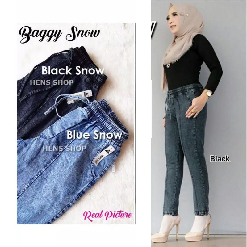 CELANA WANITA JUMBO_ STANDAR BAGGY PANTS JEANS TERBARU