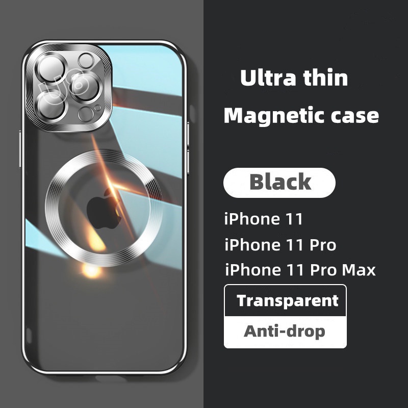 Case ponsel transparan berlapis dengan film pelindung lensa kamera untuk iphone 13 12 11 Pro Max X Xr Xs Max