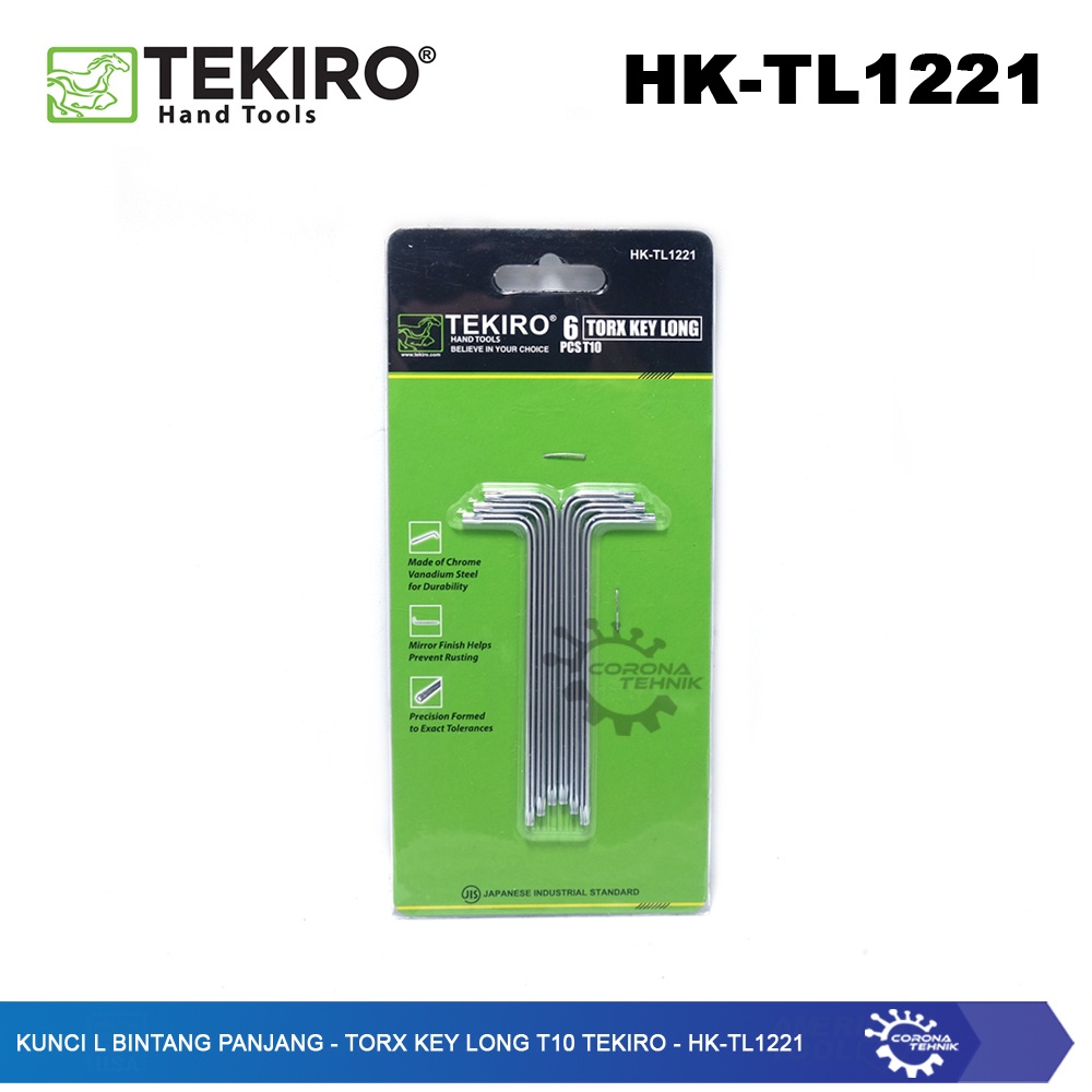 Tekiro - HK-TL1221 - Kunci L Bintang Panjang - Torx Key Long T10