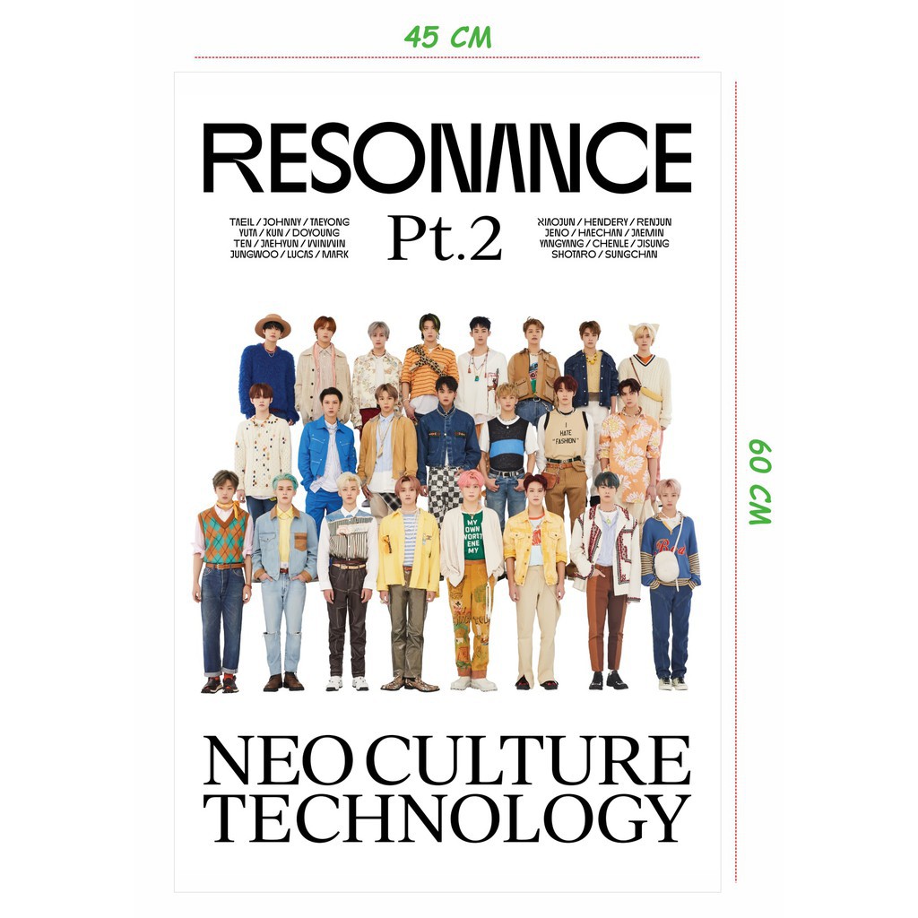 Tapestry Fabric Bendera Poster Kain NCT 2020 Flag Resonance All Member