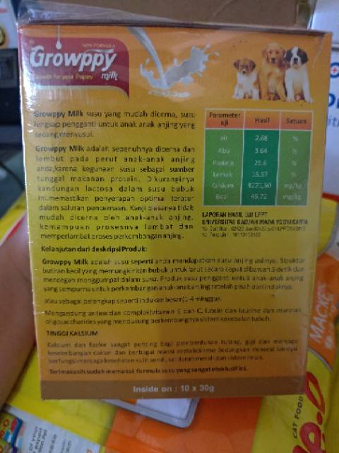 GROWPPY MILK SUSU ANAK ANJING  SACHET 30ml