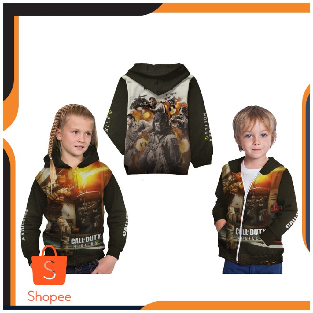 BEST SELLER - Jaket Hoodie Anak Call Of Duty Mobile CODM 03 Custom Fullprint