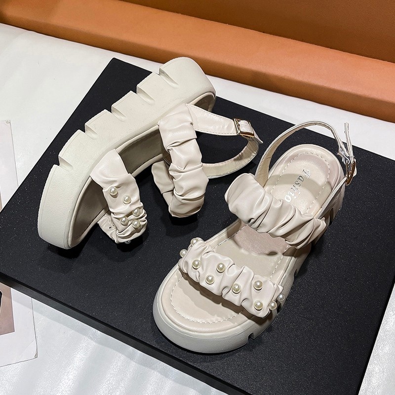 FREE KOTAK SEPATU !!! COD TERMURAH ORIGINAL Wedges Sandal Wanita Impor SS-SW01