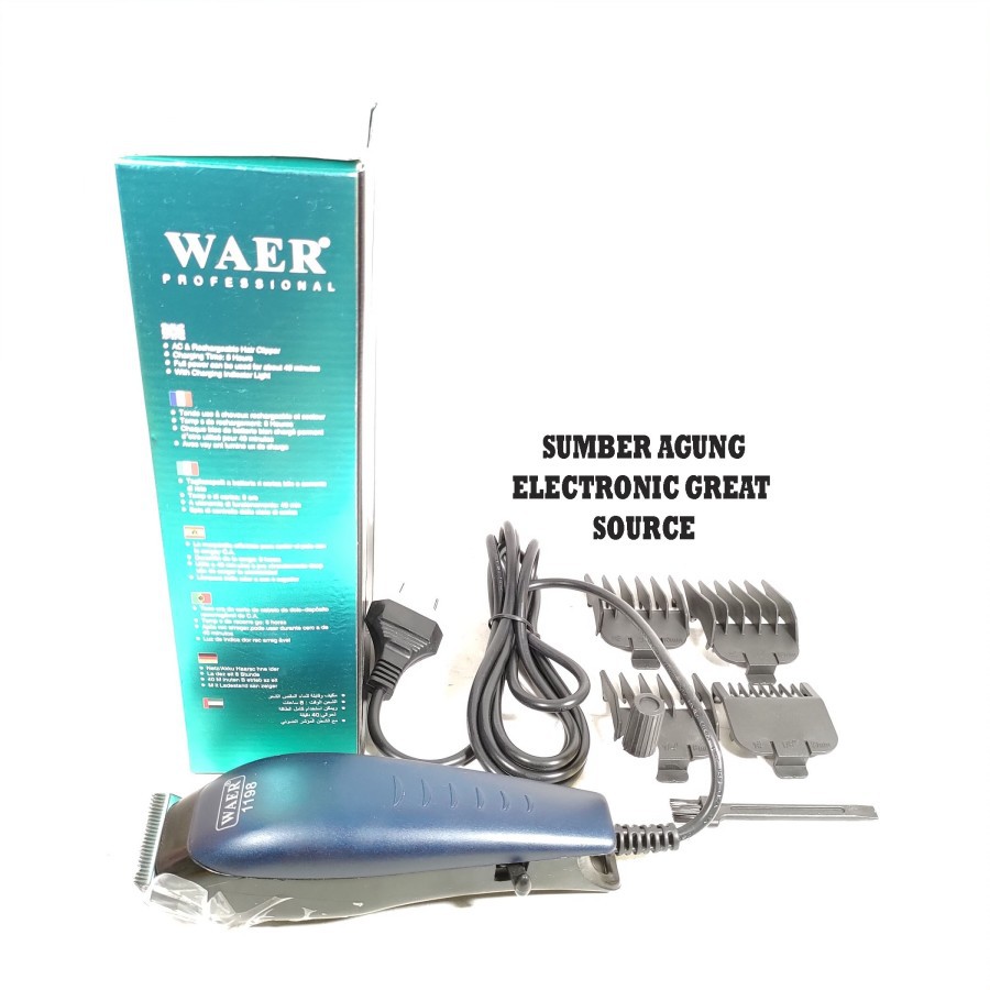 Clipper Waer WA1198 1198 Charge Bisa Listrik Bisa Professional Alat Cu