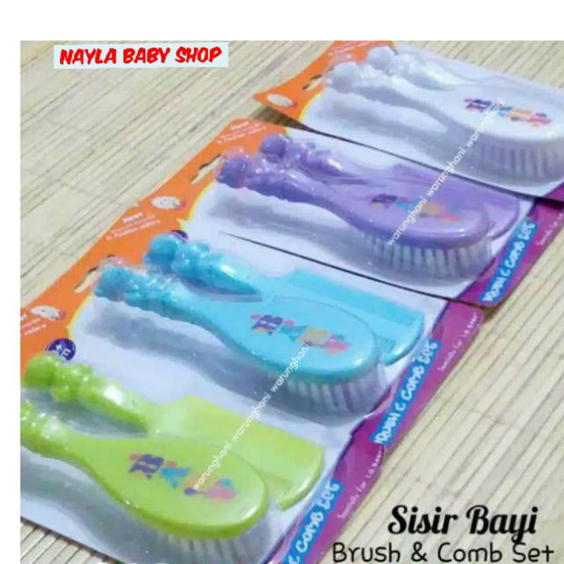 IQ BABY BRUSH AND COM SET /Sisir Bayi Set /Sisir Bayi Lembut Newbor