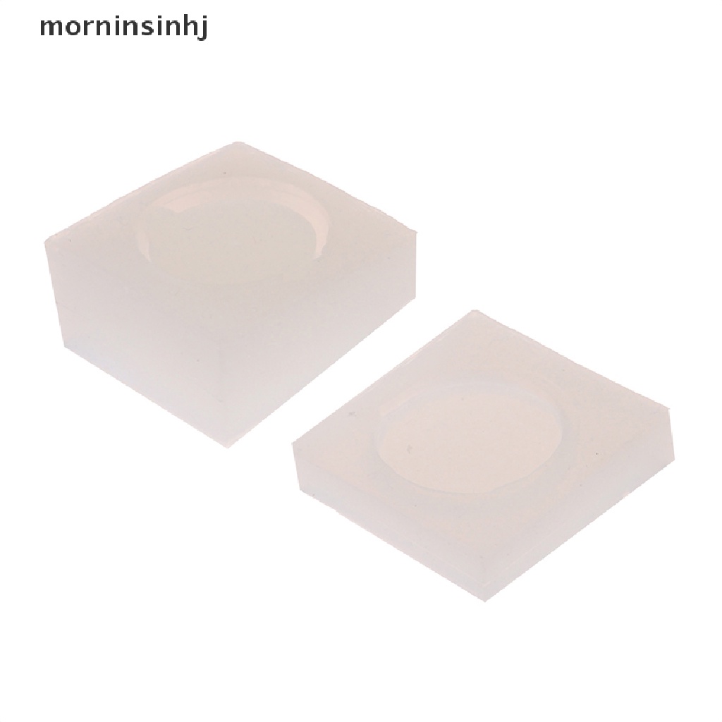 Mornin 1 Set Cetakan Resin Bentuk Bulat Bahan Silikon Untuk Membuat Perhiasan Diy