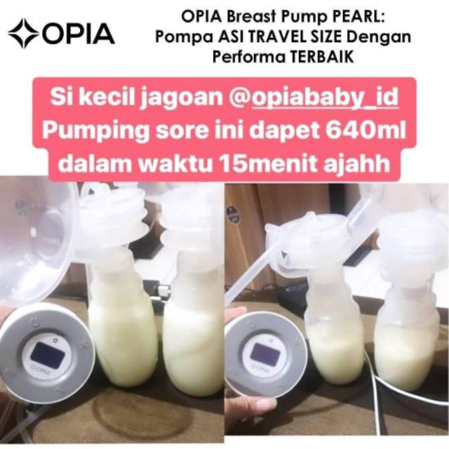 OPIA PEARL DOUBLE ELECTRIC BREAST PUMP - POMPA ASI ELEKTRIK OPIA PEARL