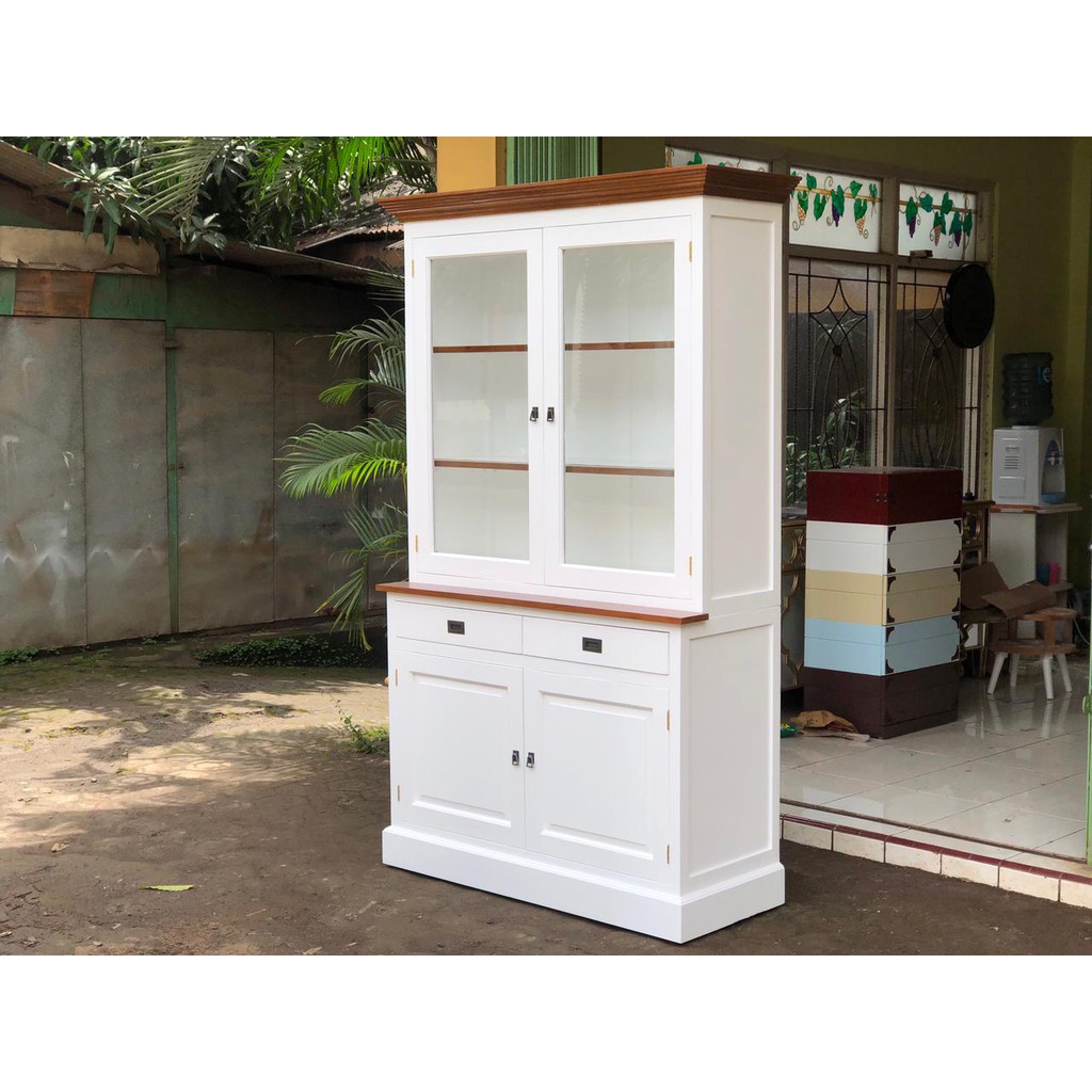 BUFET LEMARI KACA FINISHING DUCO MURAH