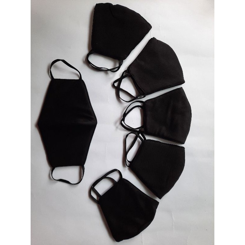 MASKER KAIN 3 LAPIS/3 PLAY,MASKER KARET KUPING/cantol kupingEARLOOPmasker polos,warna ,hitam,putih