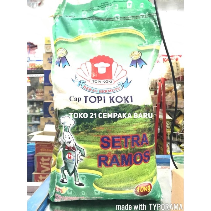 

Beras Cap Topi Koki Setra Ramos 10KG |FULL Asli Slyp Putih 10 KG Murah