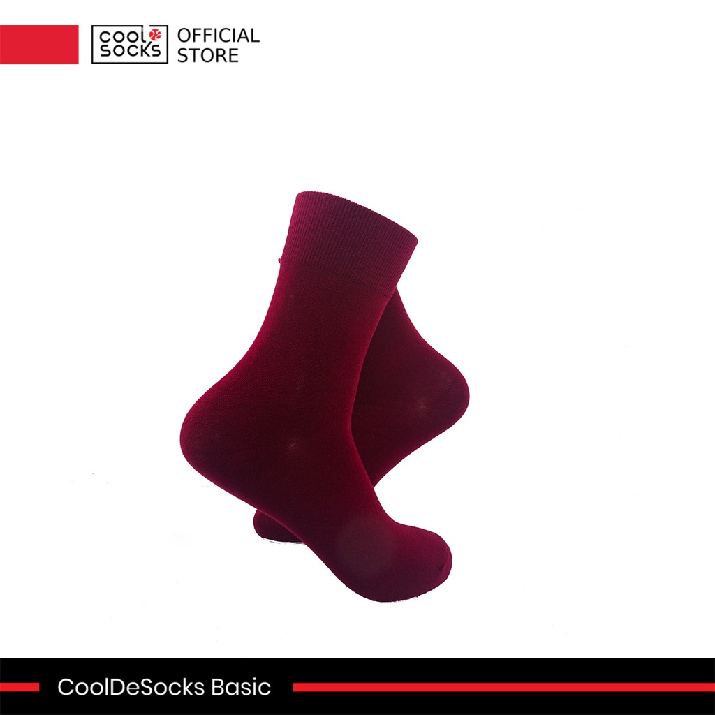 Kaos Kaki Polos CoolDeSocks Basic | Maroon - Warna Maroon