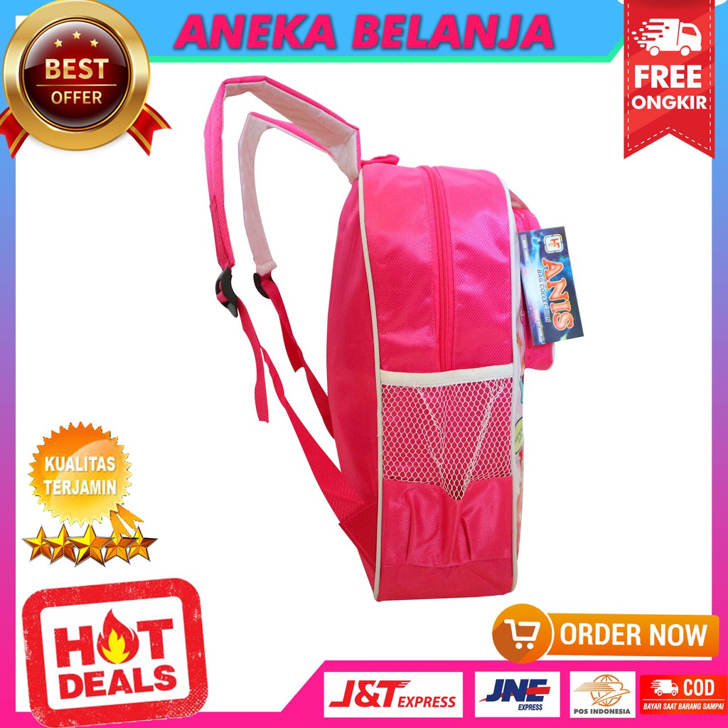 Tas Ransel Keplek LOL Pink Berkualitas Lucu Kekinian Fashionable Murah Tas Sekolah Khusus Anak Cewek