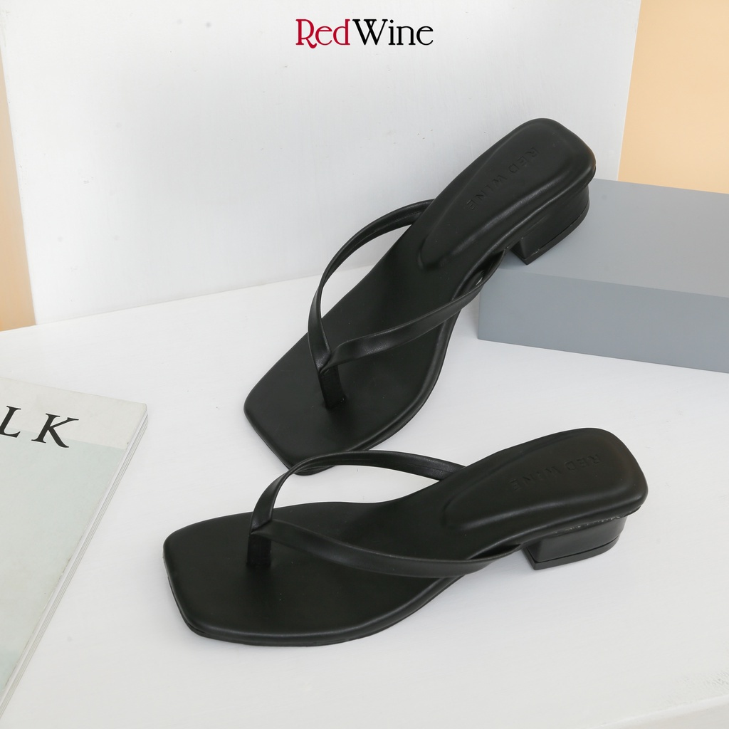 Red Wine HNR005 Milan Sandal Blok Heels wanita-3