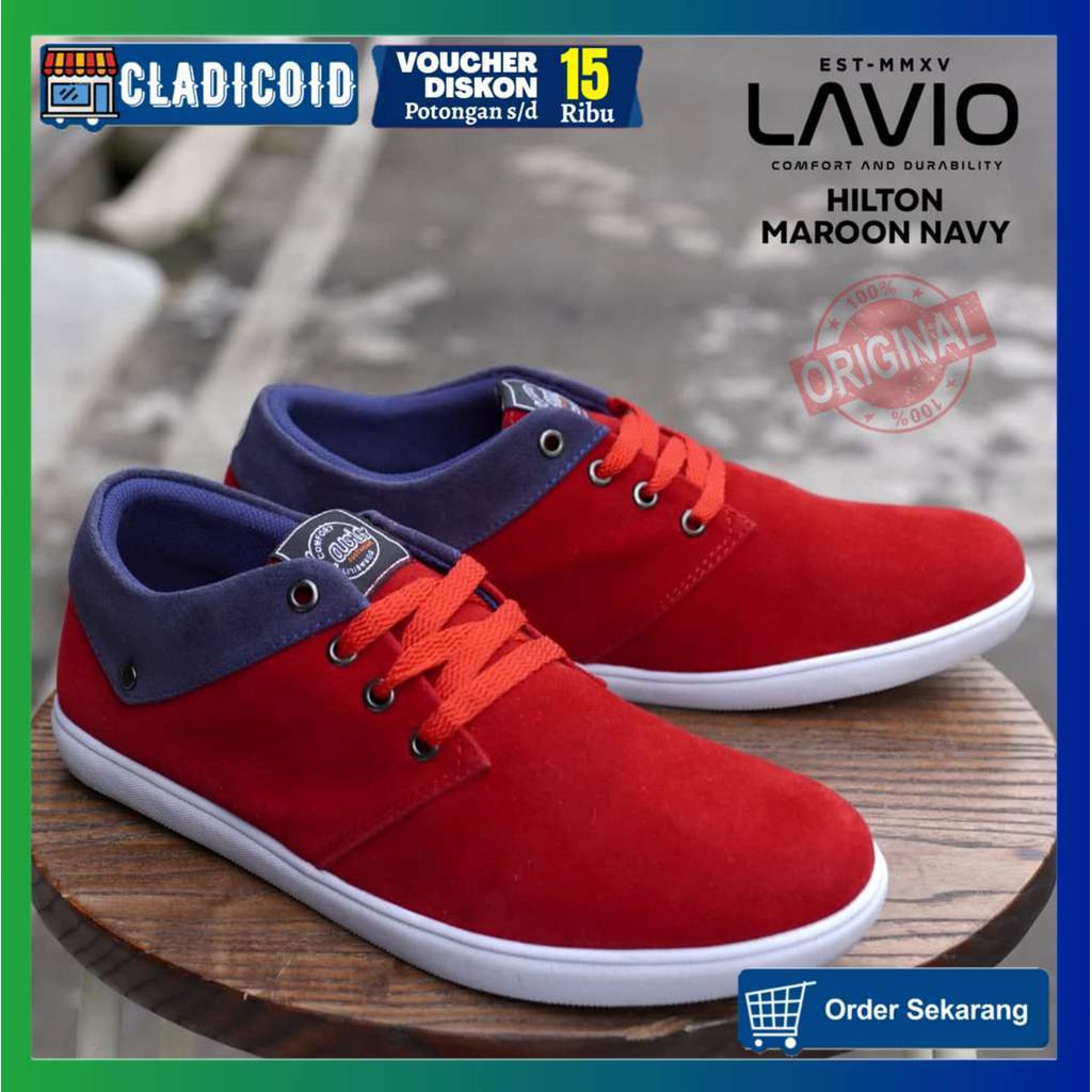 Sepatu Sneakers Casual Pria Original Model Terbaru Keren dan Trendi Sneaker Anak Muda Lavio Hilton