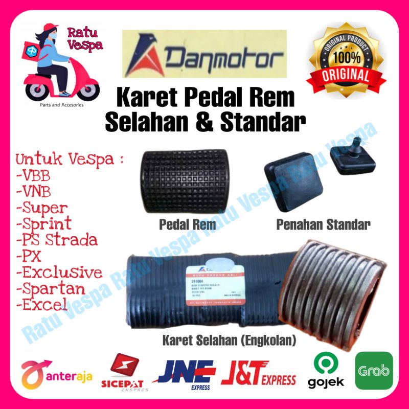 Karet Selahan,Pedal Rem dan Standar VESPA DANMOTOR