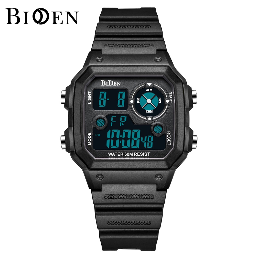 Biden 001 Jam Tangan Pria Digital Sport LED Watch Original Water Resistant 30 Meter