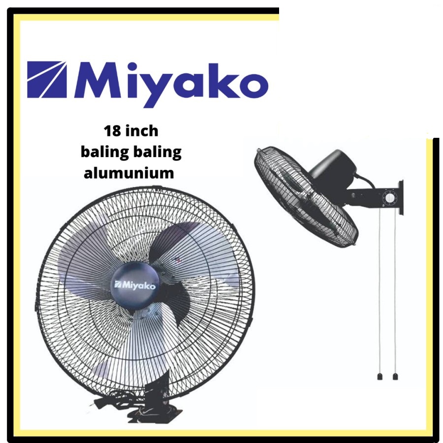 WALLFAN WALL FAN KIPAS ANGIN DINDING MIYAKO 18IN 18 INCH KDB-18 KDB18 KDB 18 BESI ANGIN TORNADO