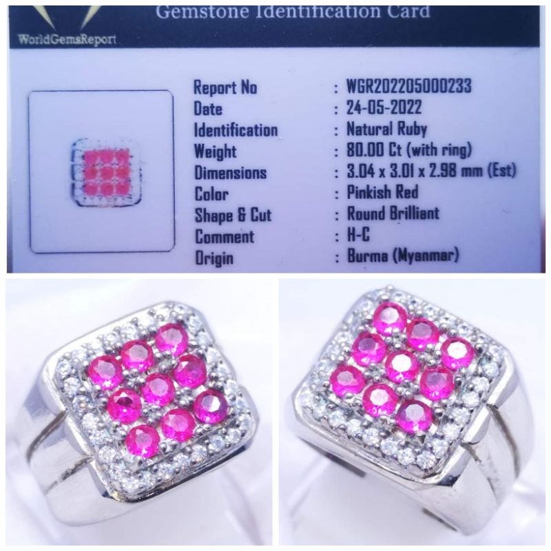 Natural Pinkish Ruby Burma High Quality Luster