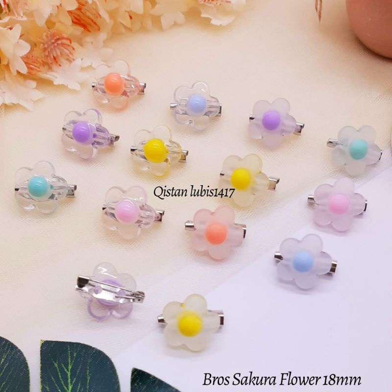 Bros sakura Flower 18mm Bening n Salju