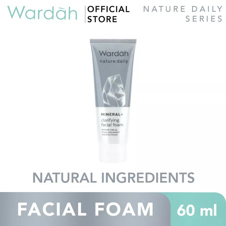 WARDAH NATURE DAILY MINERAL + CLARIFYING FACIAL FOAM 60ML