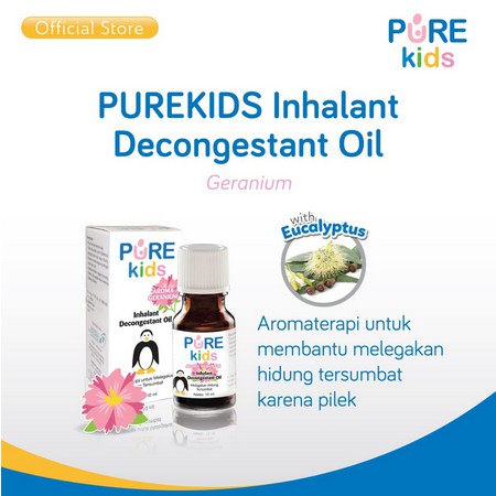 PURE KIDS 10 ml  INHALANT DECONGESTANT OIL Aromaterapi Obat Pelega Hidung Tersumbat  Aroma terapi minyak hirup mampet Pada Bayi ens