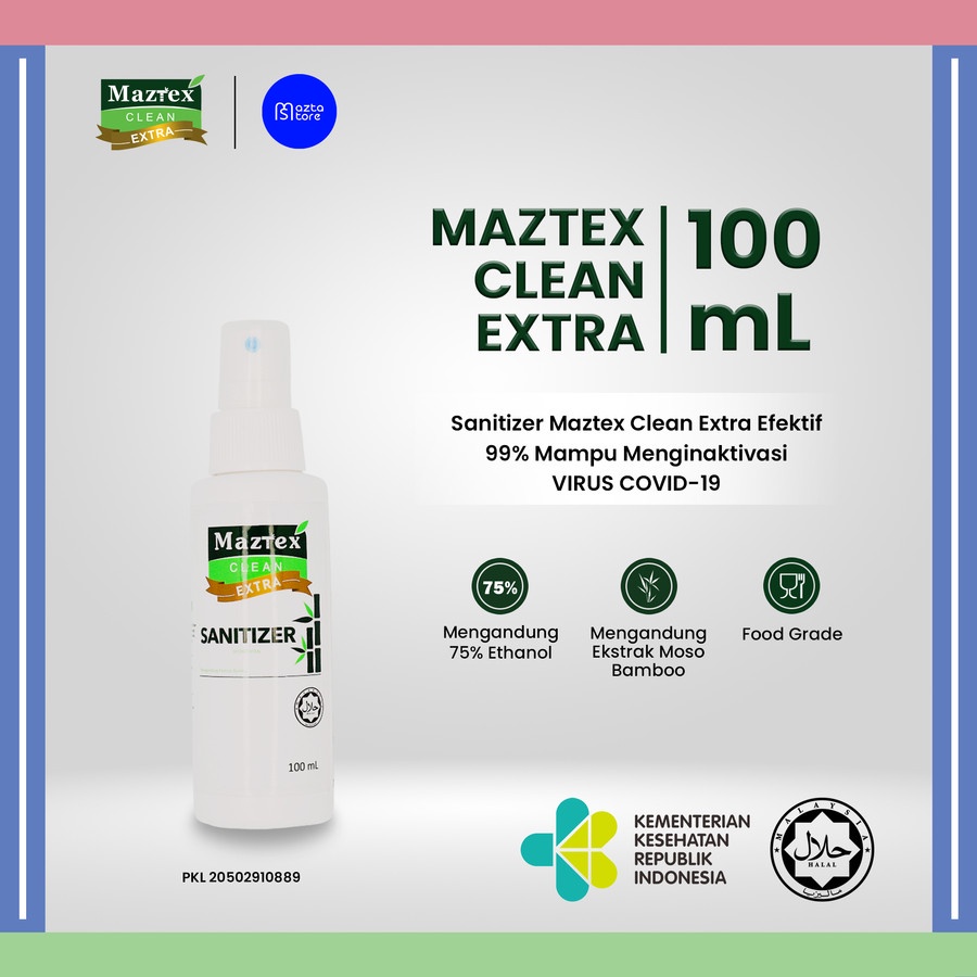 SANITIZER MAZTEX CLEAN EXTRA 100 ML