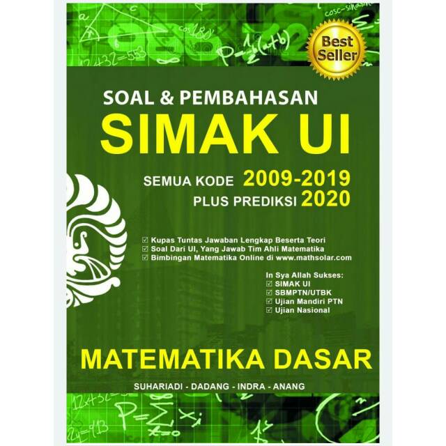 Jual Buku Matematika Dasar Simak Ui Soal Dan Pembahasan Indonesia