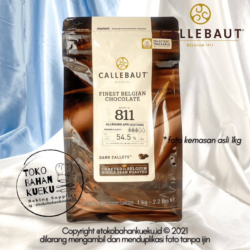 

BARRY CALLEBAUT Dark Chocolate Couverture Cokelat 811NV 54,5% 1 kg