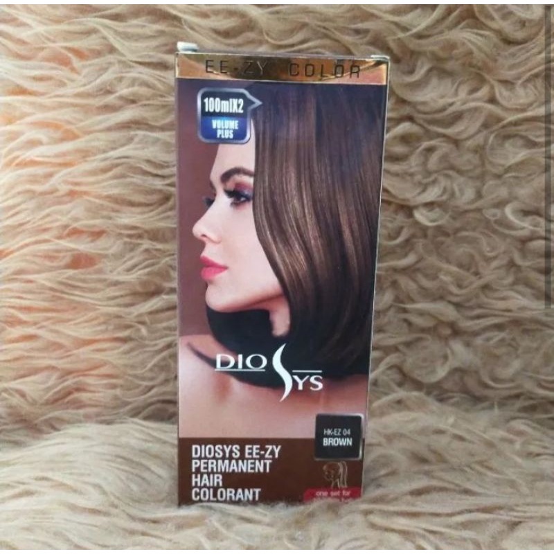 DIOSYS BROWN COKLAT EE-ZY PERMANENT HAIR COLORANT CAT PEWARNA SEMIR RAMBUT UBAN