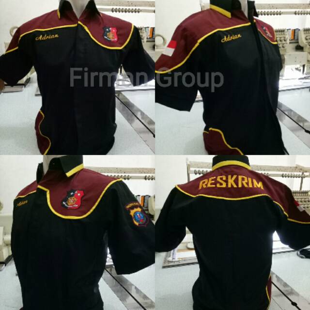 Seragam kemeja reskrim + bordiran