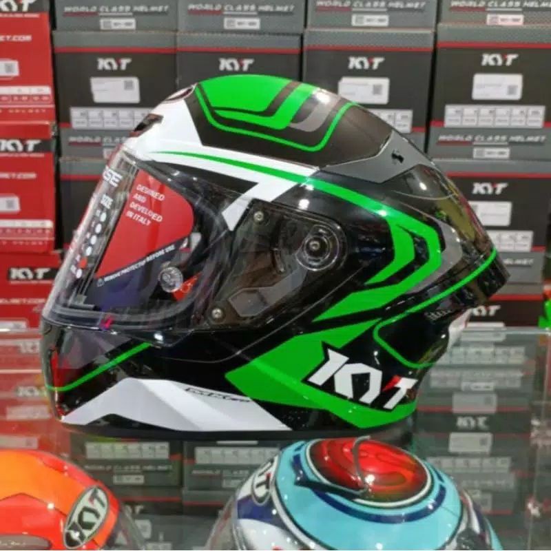 KYT TT COURSE OVERTECH BLACK GREEN