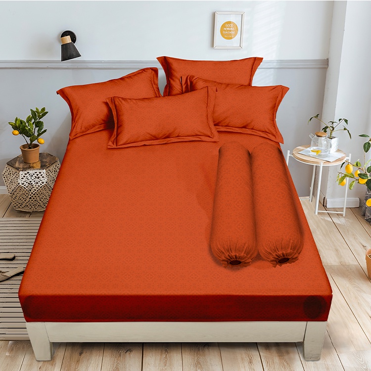 Aloha - Bed Cover King 180x200x20  Fitted Emboss - Orange