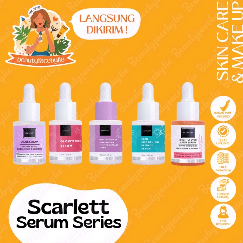 Scarlett Brightening Serum Wajah Facial Serum Acne Serum Brightening