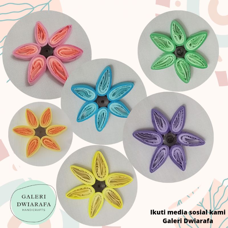 

Aplikasi Paper Quilling / Kit Scrapbook - Flower per 1 pcs (Medium)