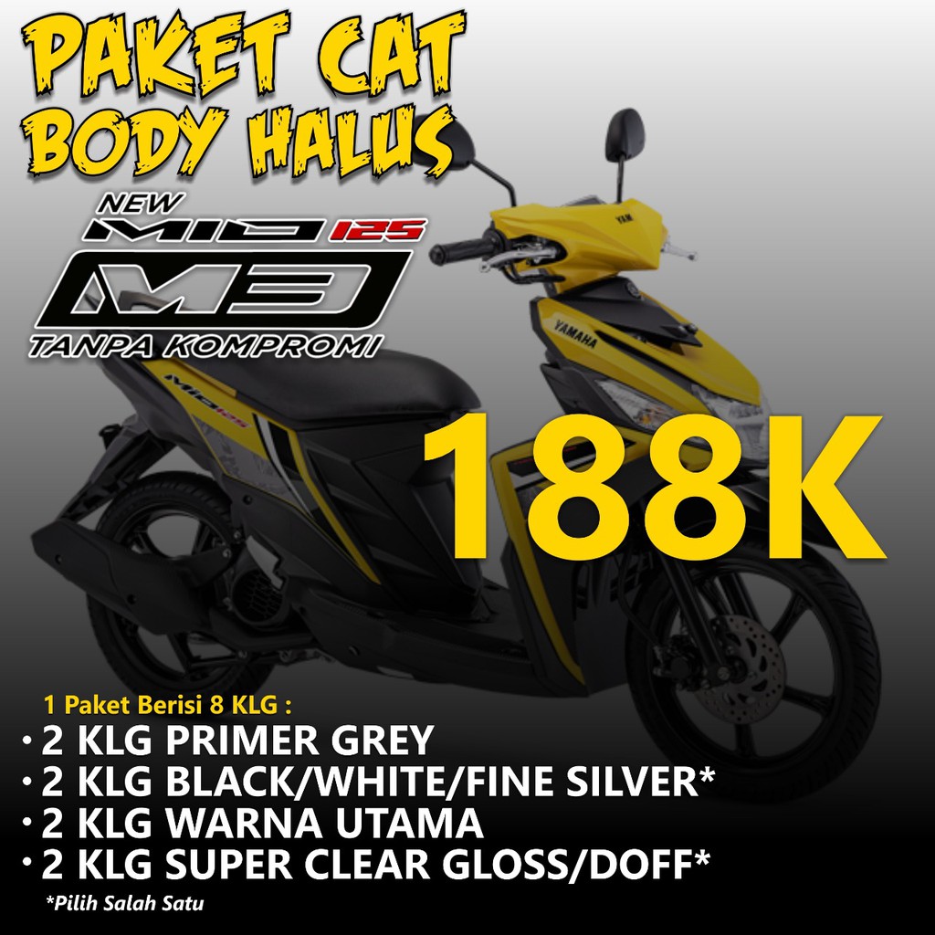 Paket Cat Body Halus Motor Mio Sapporo Spray Shopee Indonesia