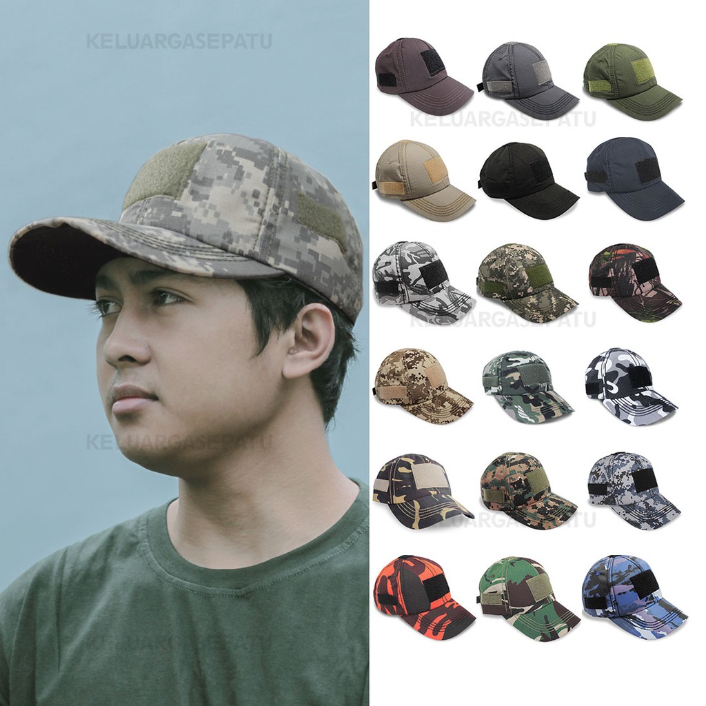 TOPI TACTICAL VELCRO PEREKAT RIPSTOP OUTDOOR LAPANGAN GUNUNG CAMPING ADVENTURE TICTAC PDL ADVENTURE