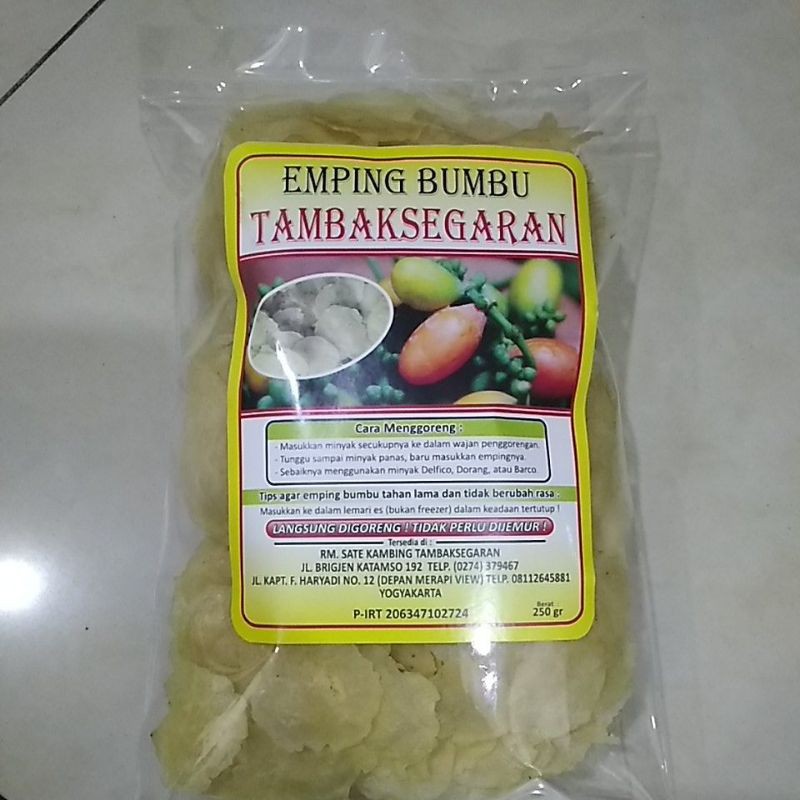 

Emping bumbu super Tambaksegaran (Mentah)