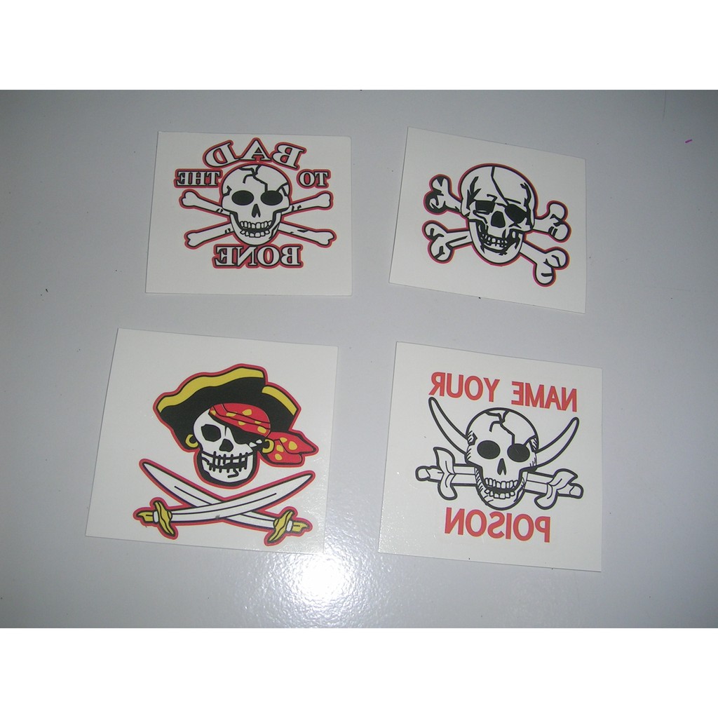 sticker/stiker tato halloween temporary tattoo pirate bajak laut