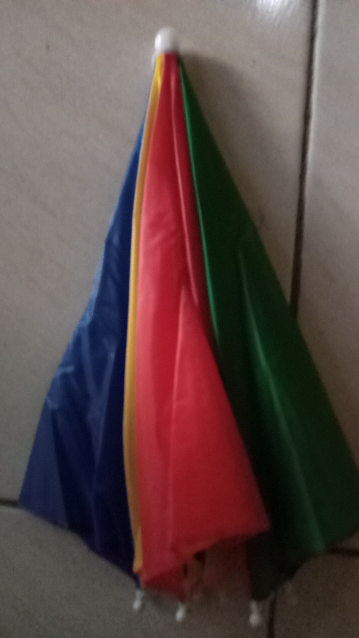 Honey Topi Payung Pelangi Rainbow Warna Warni Anak Dewasa Anti Panas Dan Hujan Umbrella Hat Mancing