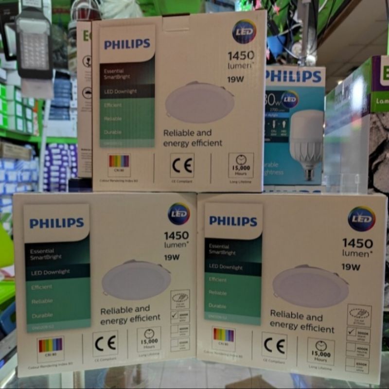 Lampu Downlight LED Philips 19W DN020B Warm White Kuning Bulat