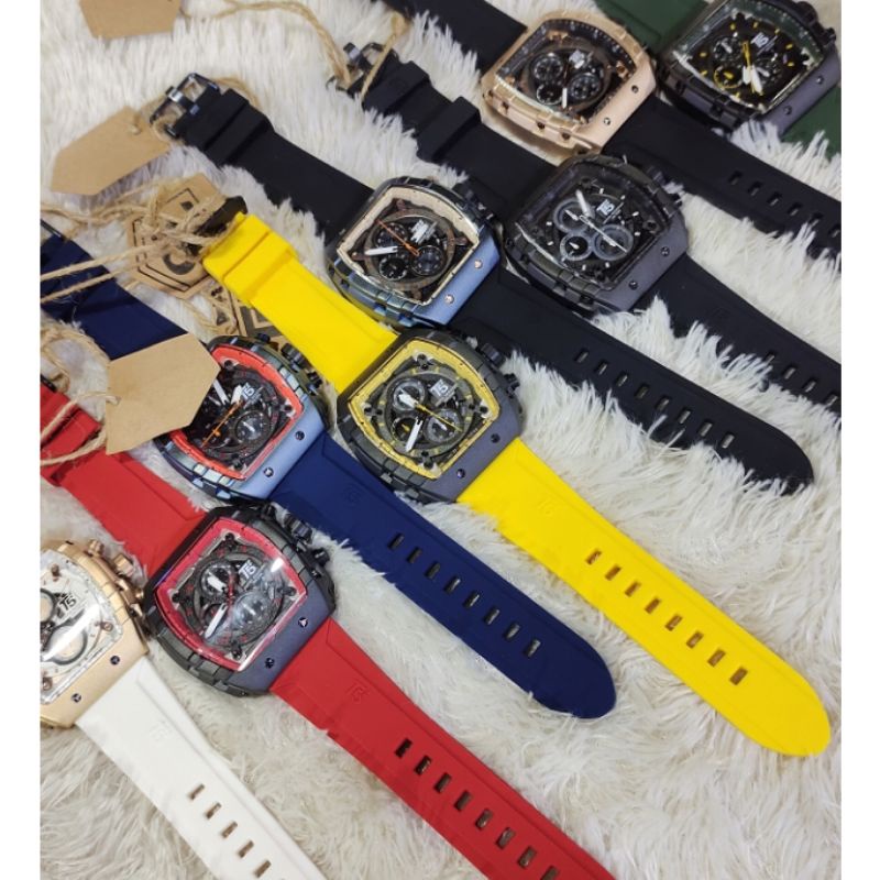 Jam T5 H 3856 rubber original free box dan Paper bag