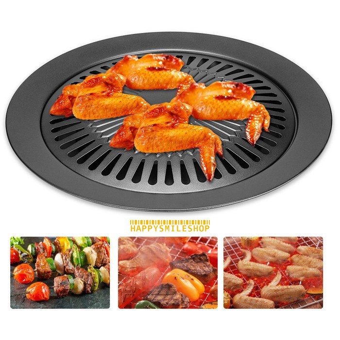Ultra Grill Pan 32cm - Ultra Grill Pan Korean BBQ Plate Bulat 32cm