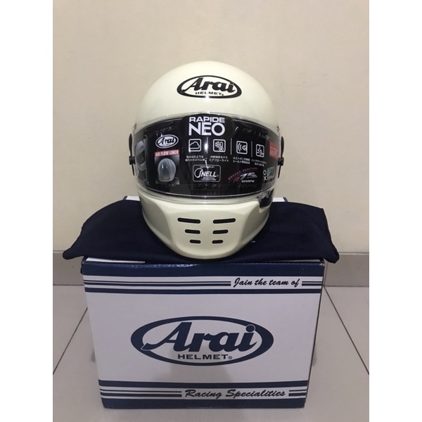 Clone Arai Rapide Neo White Cream ( Putih susu ) 1:1 Not Pista Glamster Rx7x RR5