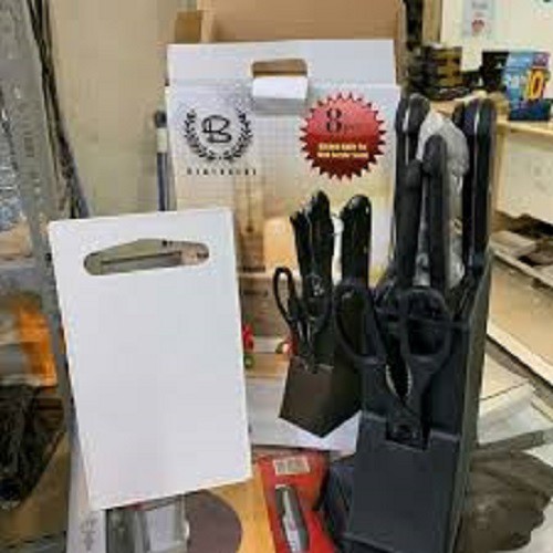 Pisau Set Dudukan Knife Set 8 Pcs Talenan Rak Pisau Stainless Steel Dapat Digunakan Untuk Memotong