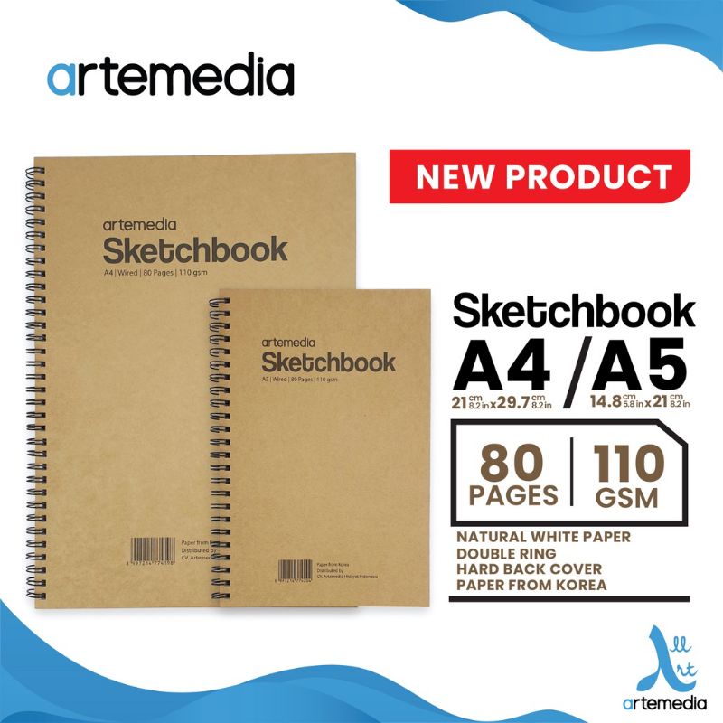 

ARTEMEDIA WIRE RING SKETCHBOOK BUKU GAMBAR SKETSA JILID SPIRAL